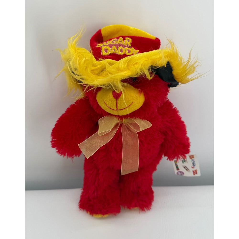 Good Stuff Sugar Daddy Plush Bear 12in Red Yellow Candy Collectible Vintage